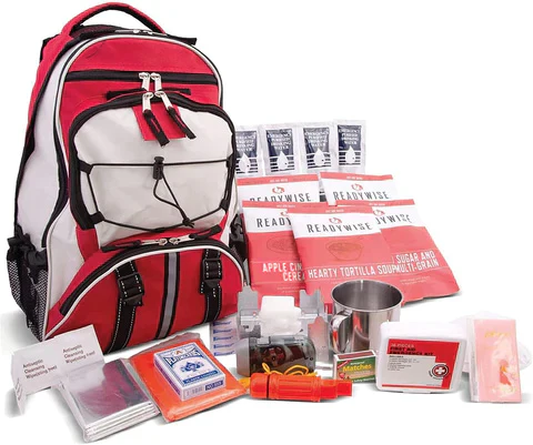 64 Piece Survival Back Pack (Red) - Image 5
