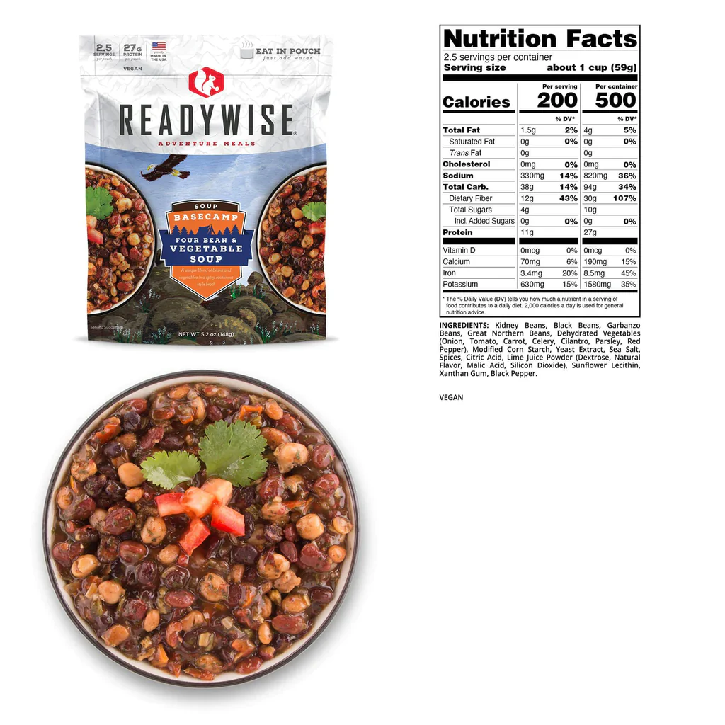 Basecamp Four Bean & Vegetable Soup Case of 6 - Image 2