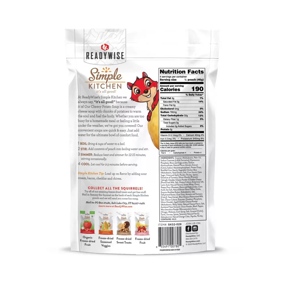 ReadyWise Simple Kitchen Cheesy Potato Soup - 6 Pack - Image 2