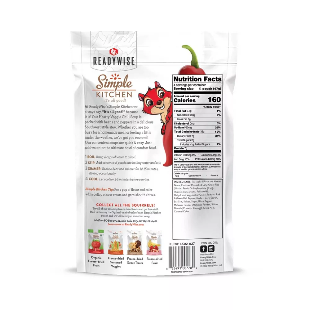 Simple Kitchen Hearty Veggie Chili Soup - 6 Pack - Image 2