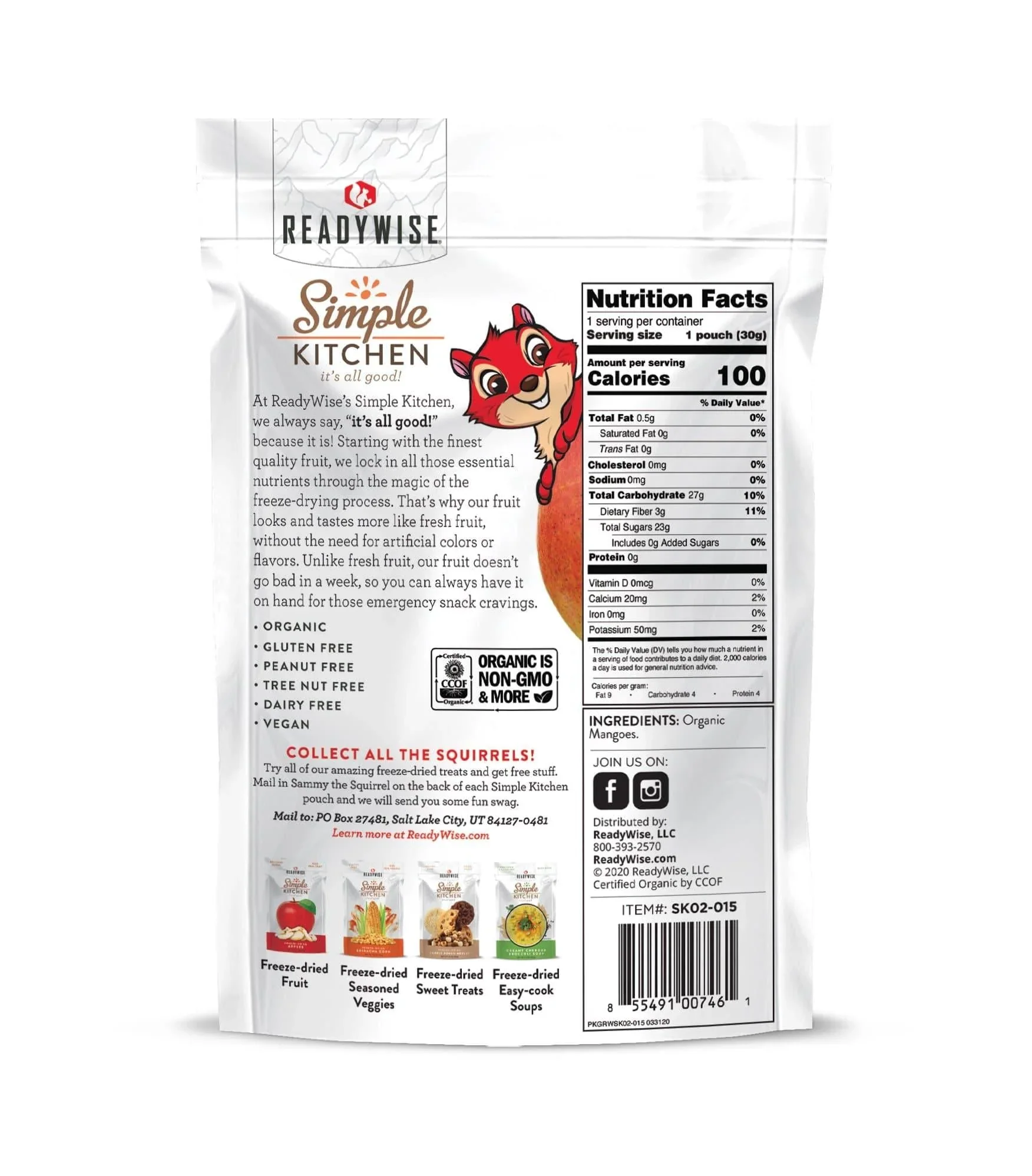 Simple Kitchen Organic Freeze-Dried Mangoes - 6 Pack - Image 2