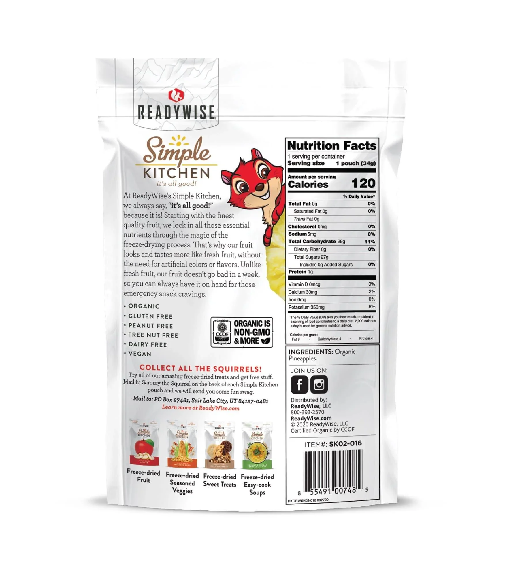 Simple Kitchen Organic Freeze-Dried Pineapples - 6 Pack - Image 2
